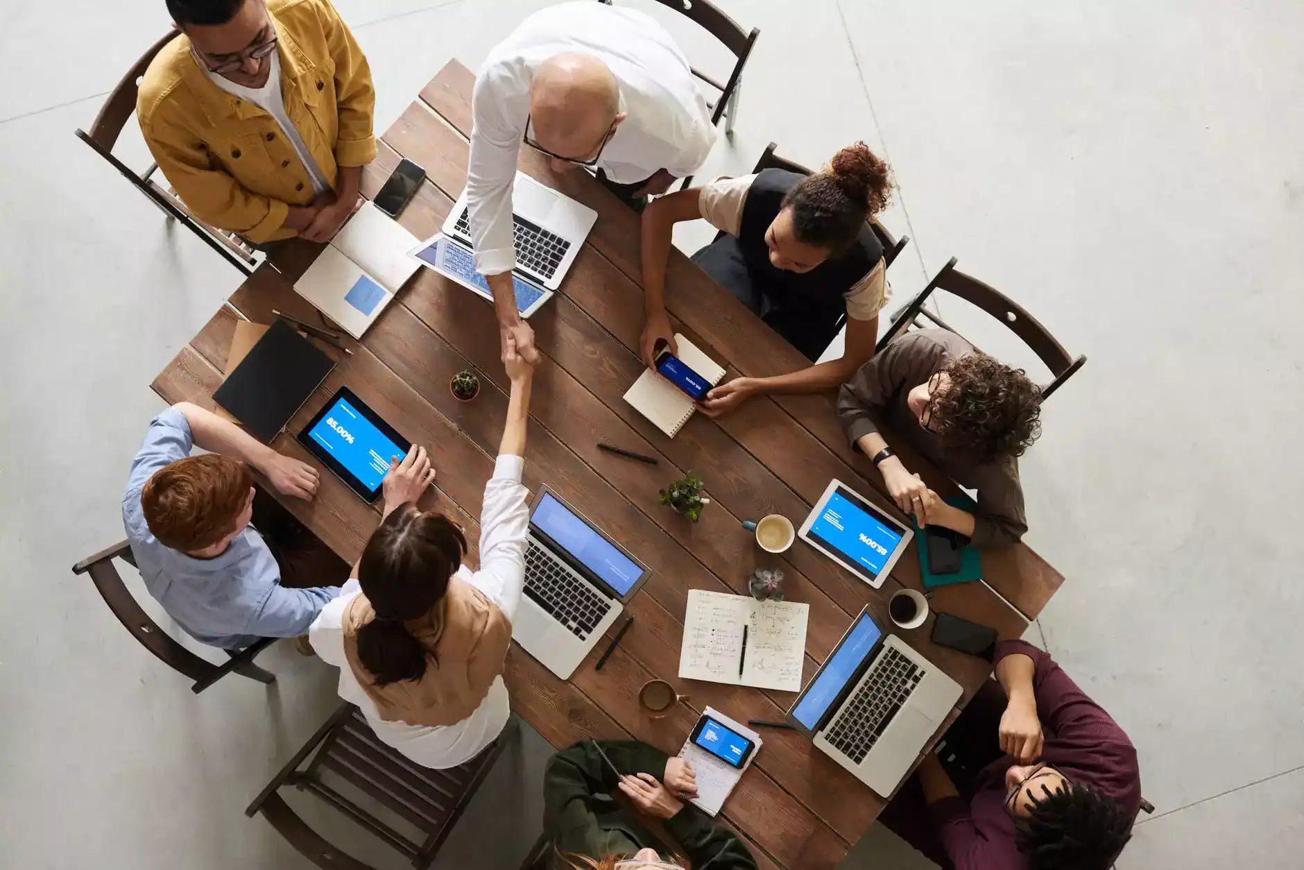 people sitting at a table 