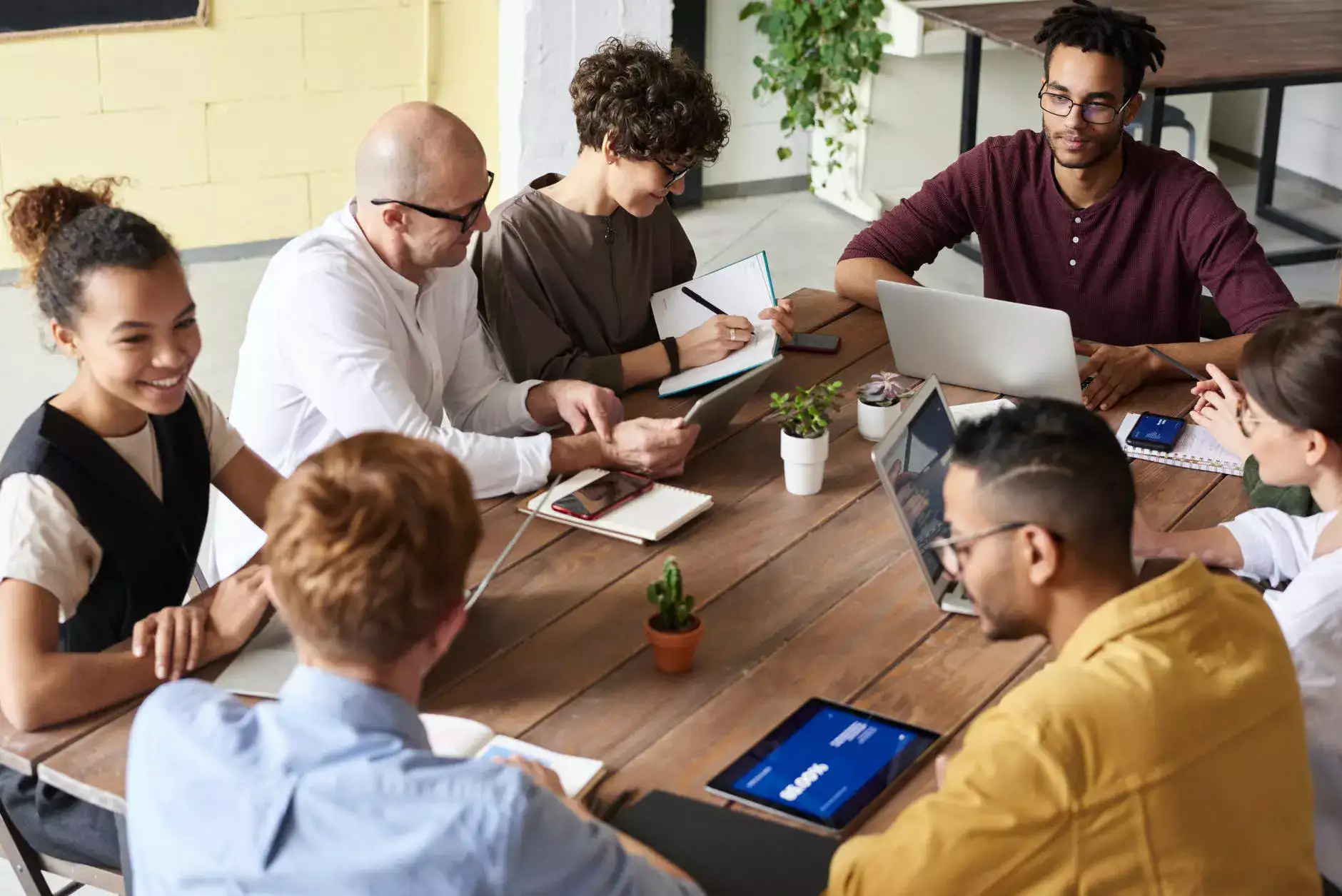 people sitting at a table 